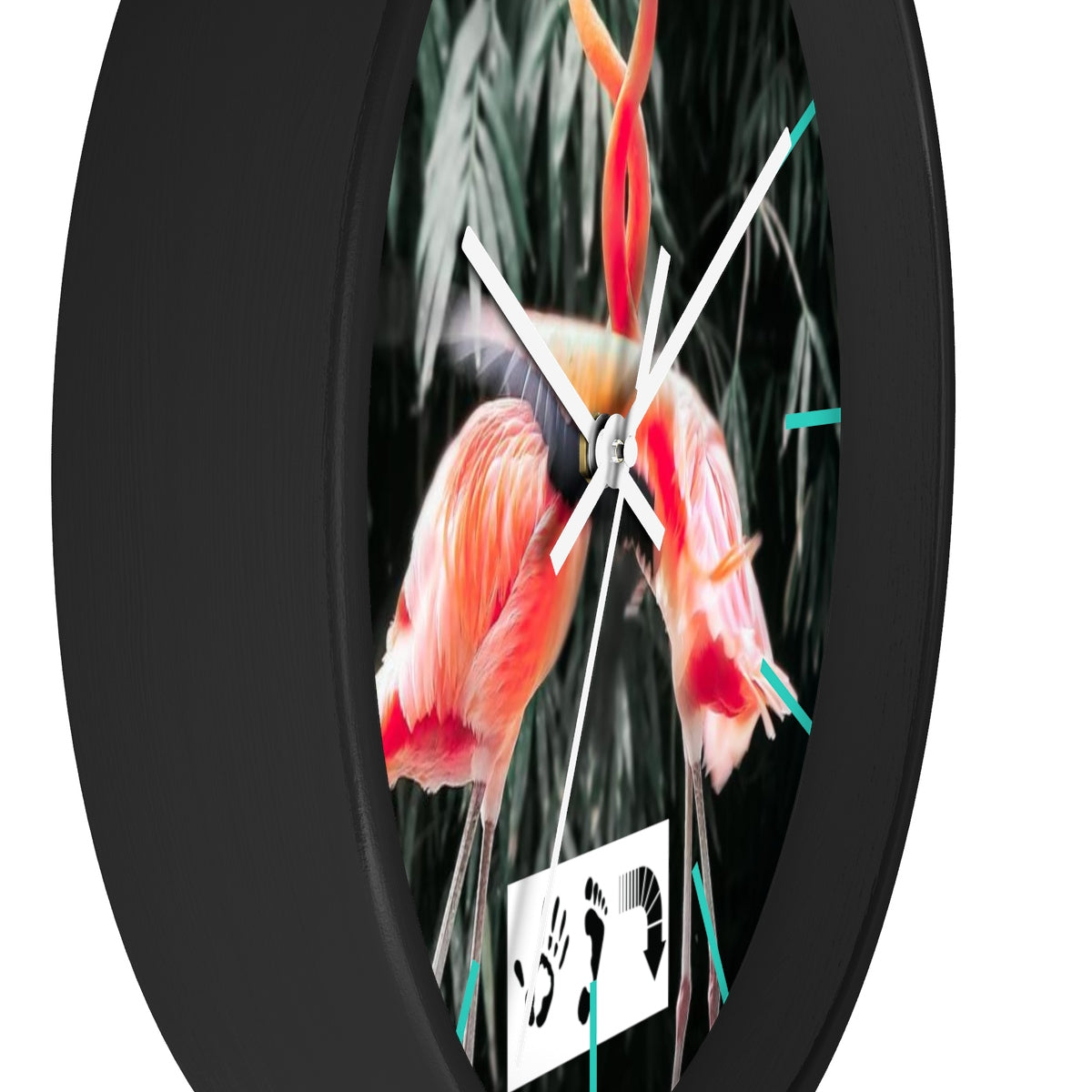 Five Toes Down Flamingo Wall Clock