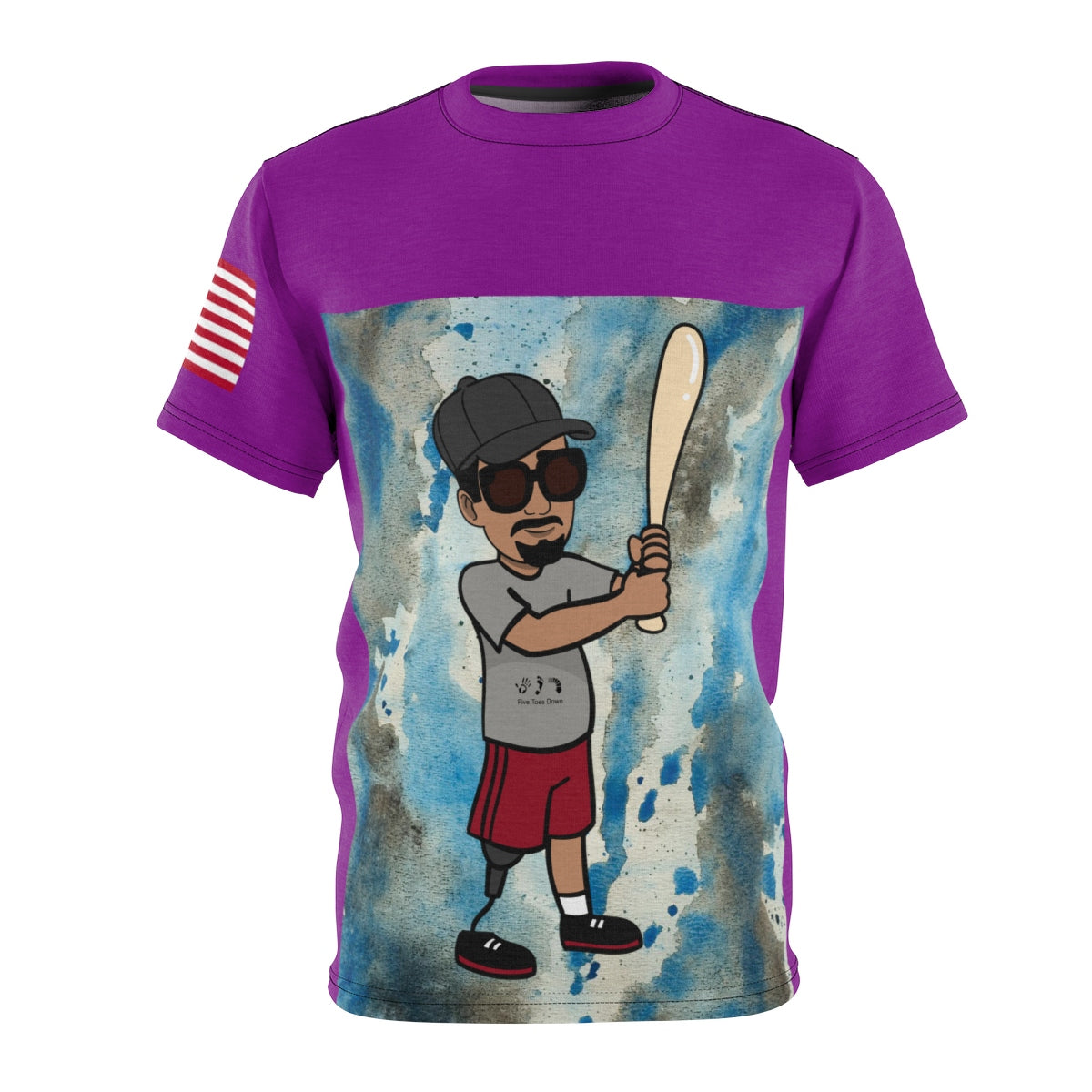 Five Toes Down Henry Baseball Unisex Cut & Sew Tee