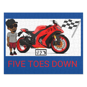 Five Toes Down Motorcycle 252 Piece Puzzle