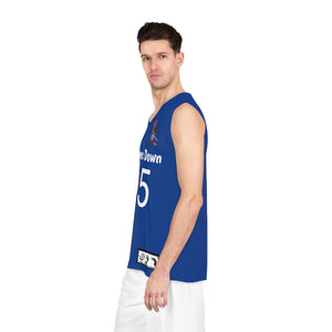 Five Toes Down Air Amputee Basketball Jersey Blue