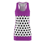 Five Toes Down Polka Dot Purple Cut & Sew Racerback Dress