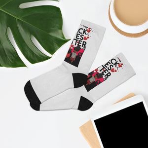 Five Toes Down BLM White DTG Socks