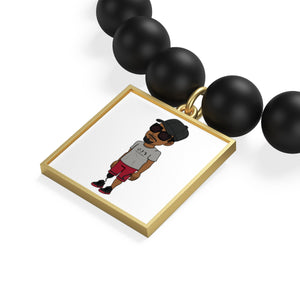 Five Toes Down Henry Matte Onyx Bracelet