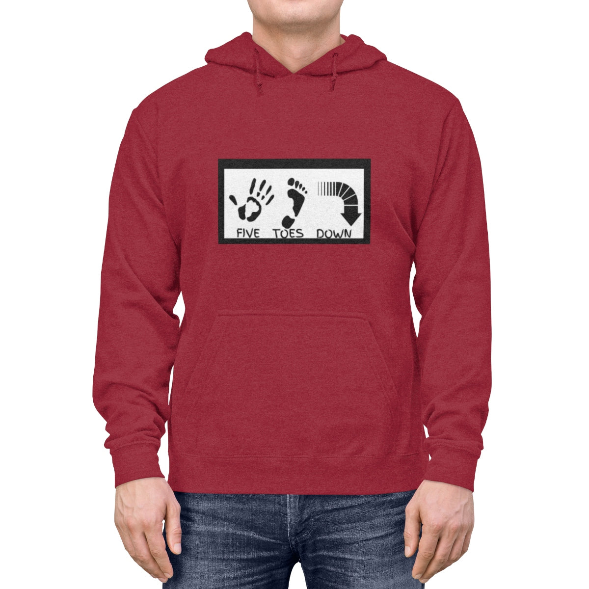 Five Toes Down Logo Unisex Lightweight Hoodie