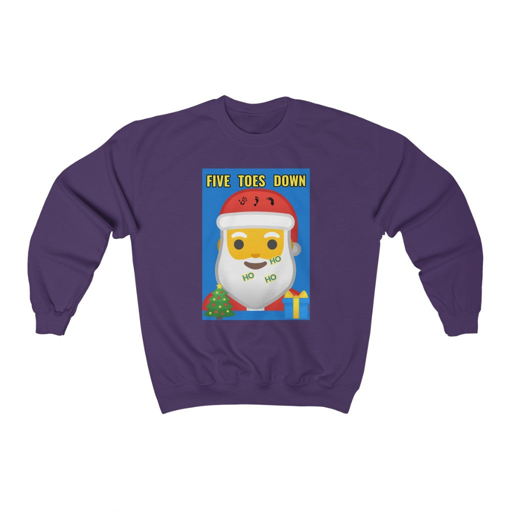 Five Toes Down Santa Christmas Unisex Heavy Blend Sweatshirt