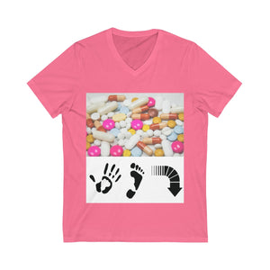 Five Toes Down Pills Unisex V-Neck Tee