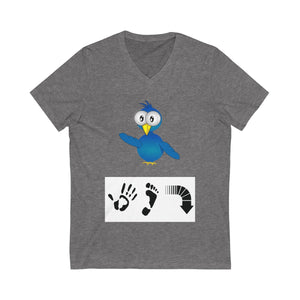 Five Toes Down Bird Unisex V-Neck Tee
