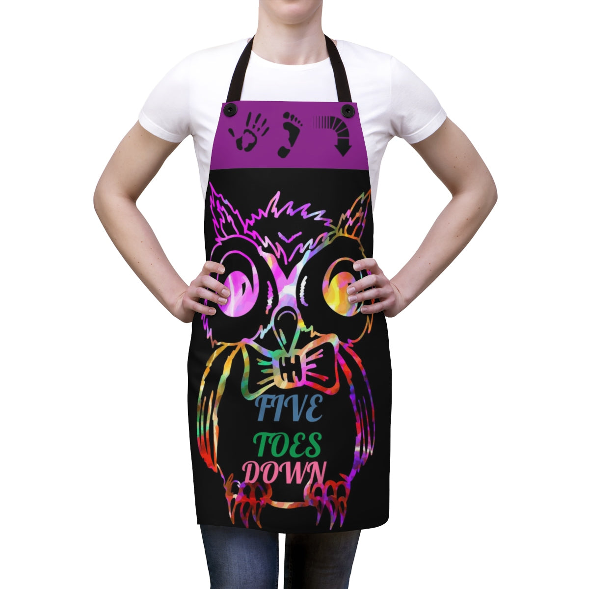 Five Toes Down Owl Apron