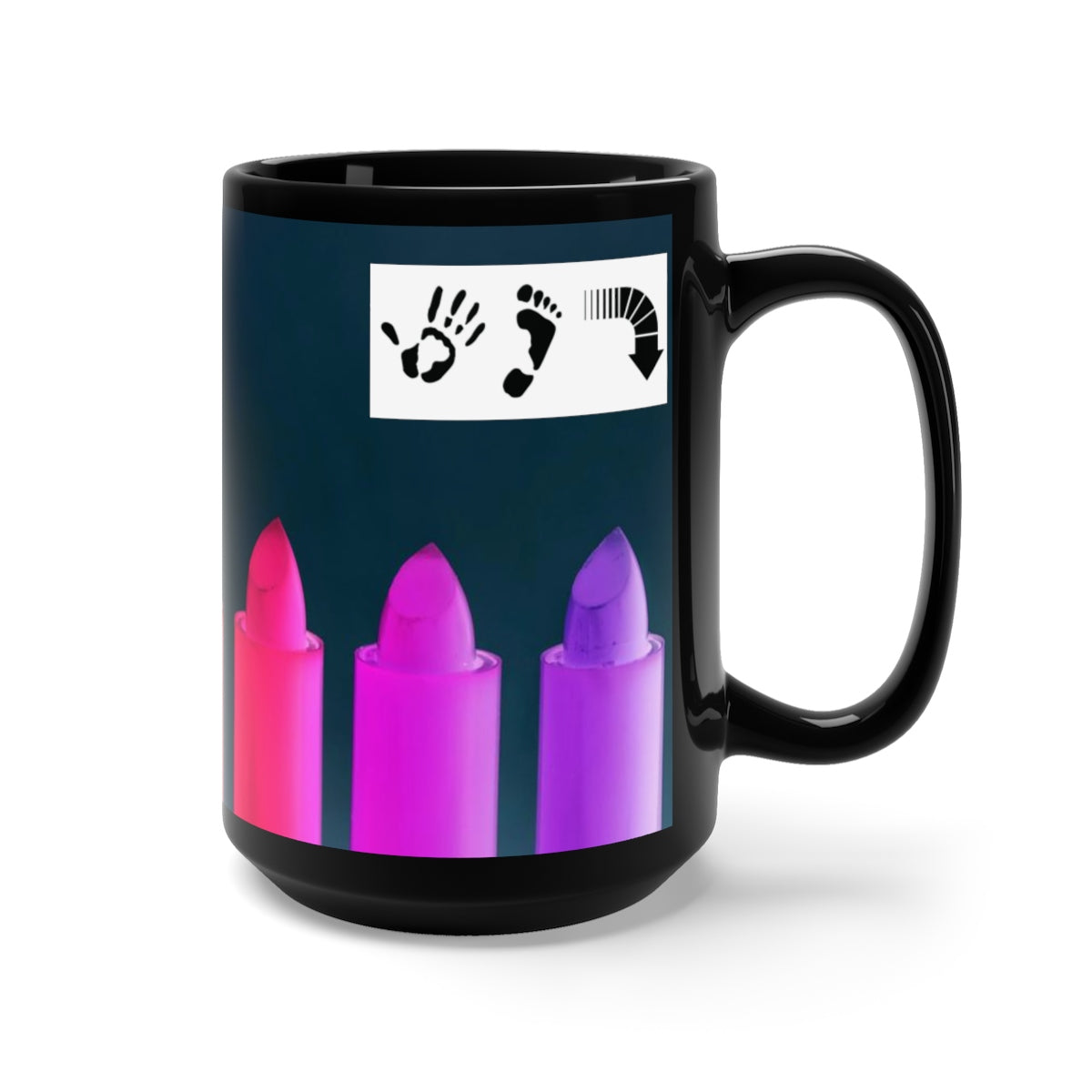 Five Toes Down Lipstick Black Mug 15oz