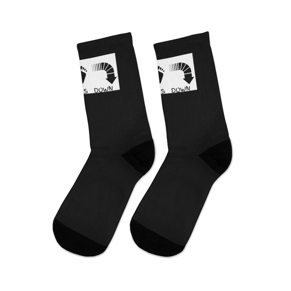 Five Toes Down Logo Socks Blk