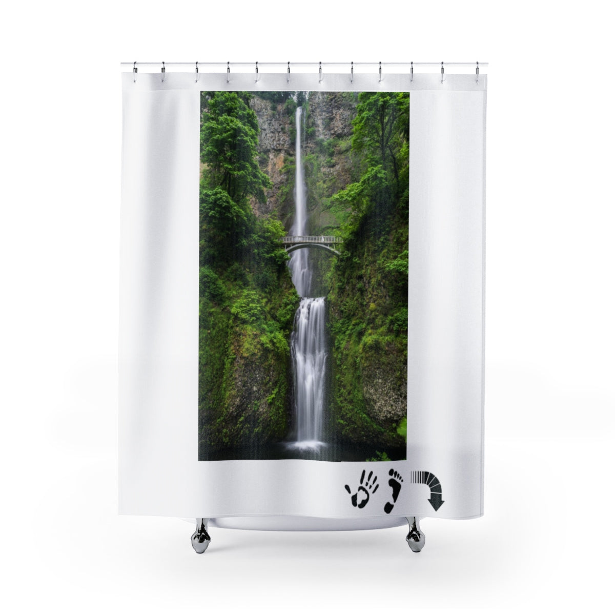 Five Toes Down Waterfall Shower Curtains