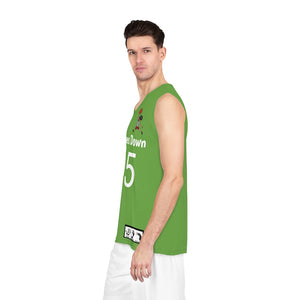 Five Toes Down Air Amputee Basketball Jersey Green