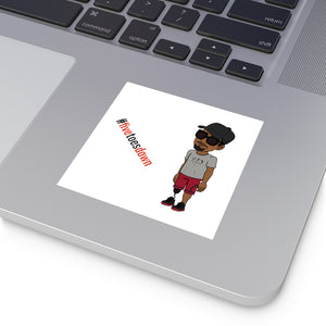Five Toes Down Square Sticker
