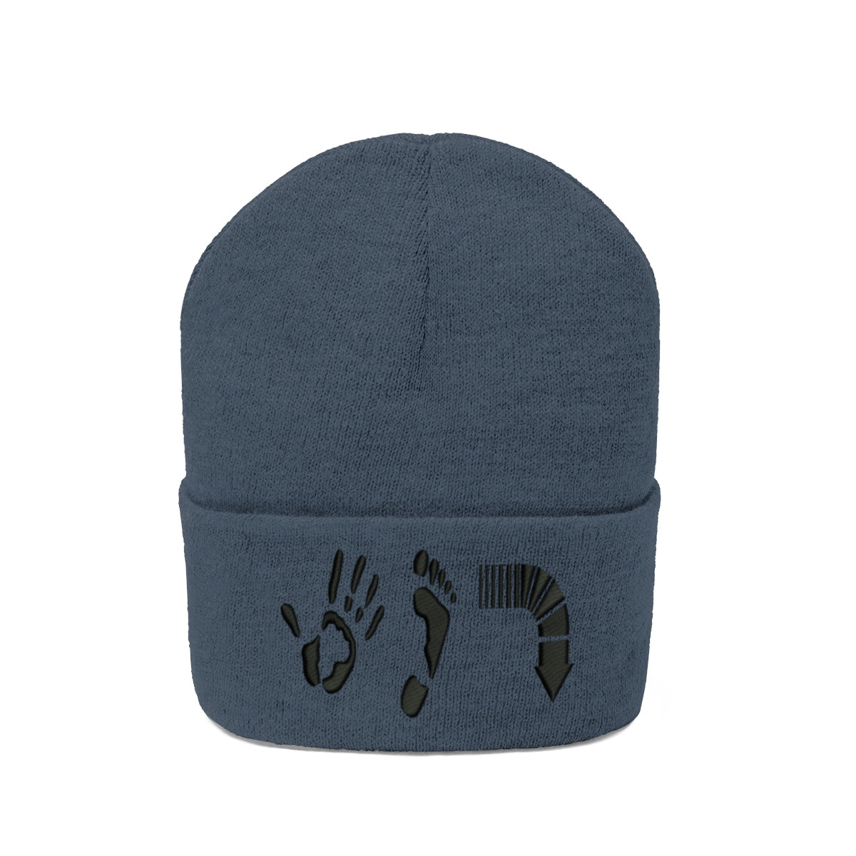 Five Toes Down Knit Beanie Embroidered