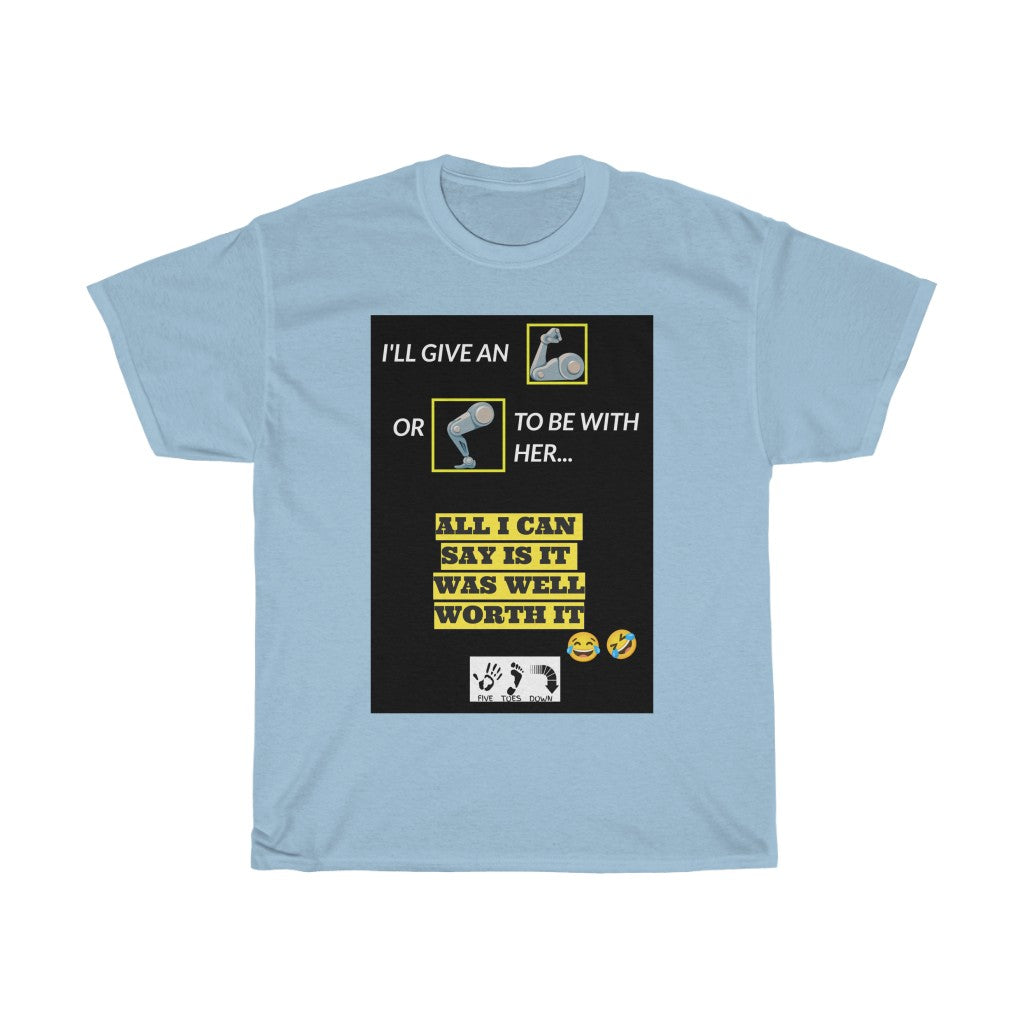 Five Toes Down Arm or Leg Unisex Tee