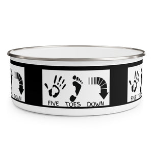 Five Toes Down Enamel Bowl Blk