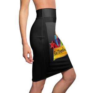 Five Toes Down Stars Women's Pencil Skirt