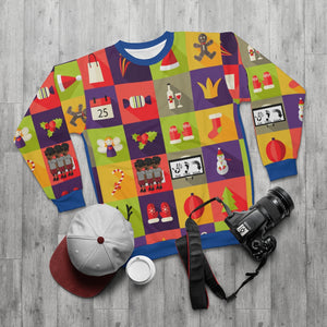 Five Toes Down Holiday All Over Ugly Unisex Sweatshirt