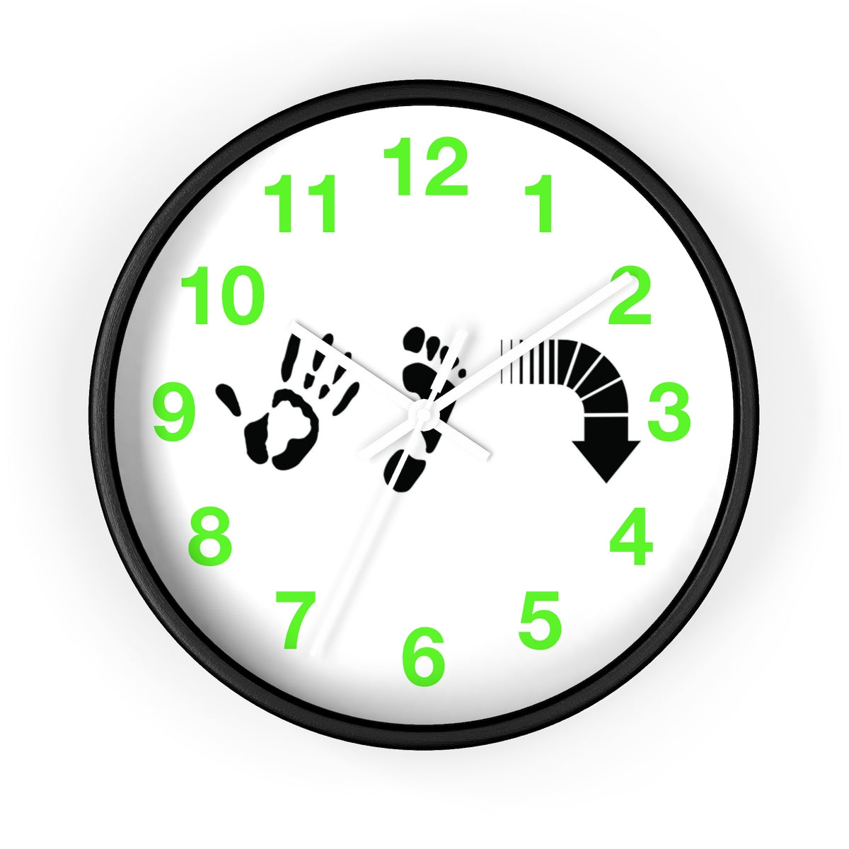 Five Toes Down Wall clock