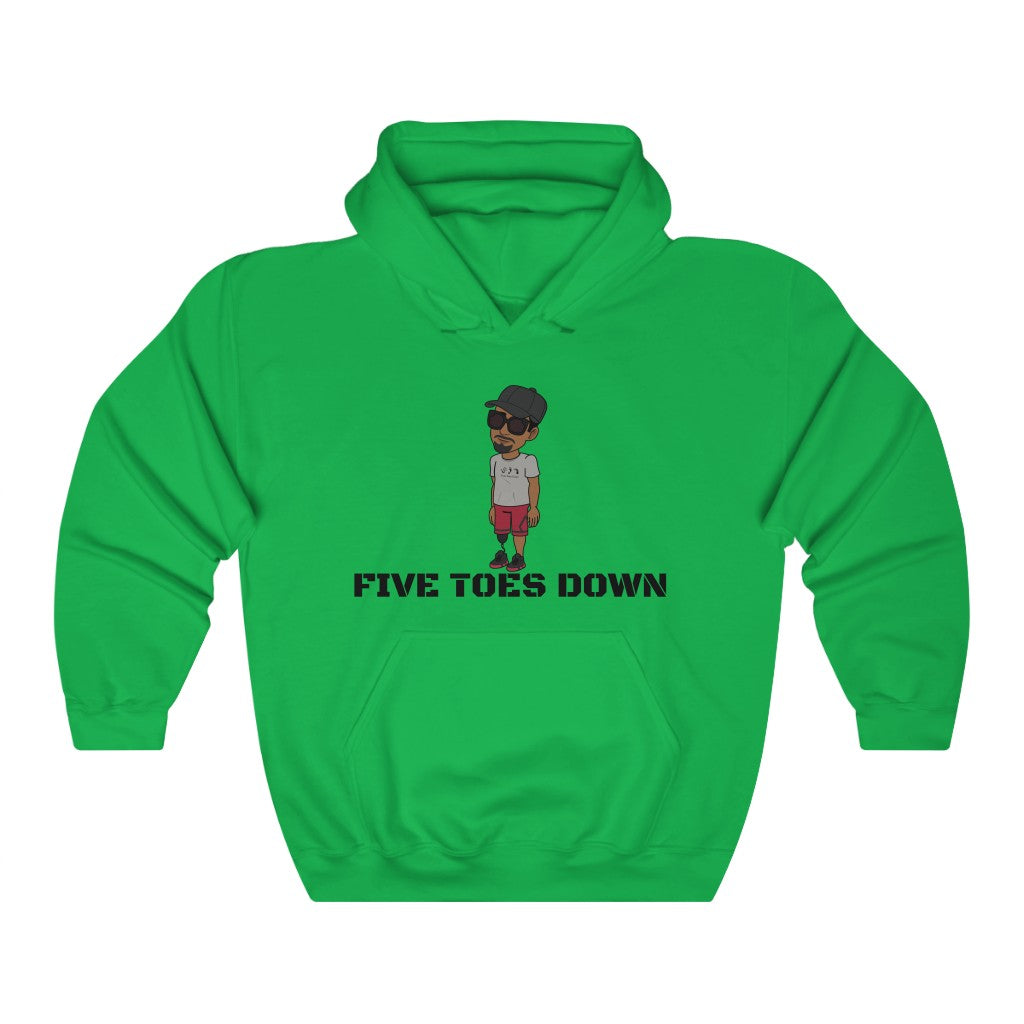 Five Toes Down Stand Top Unisex Heavy Blend Hooded Sweatshirt