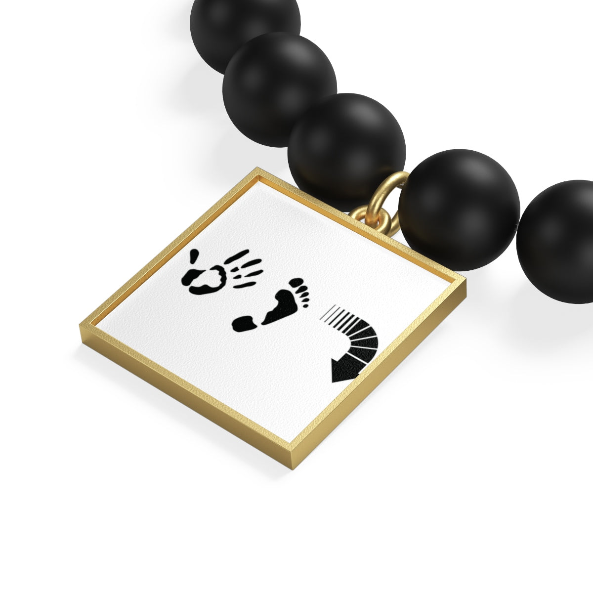Five Toes Down Matte Onyx Bracelet