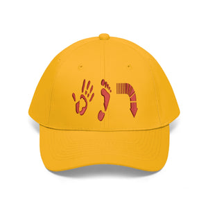 Five Toes Down Red Unisex Twill Hat Embroidered