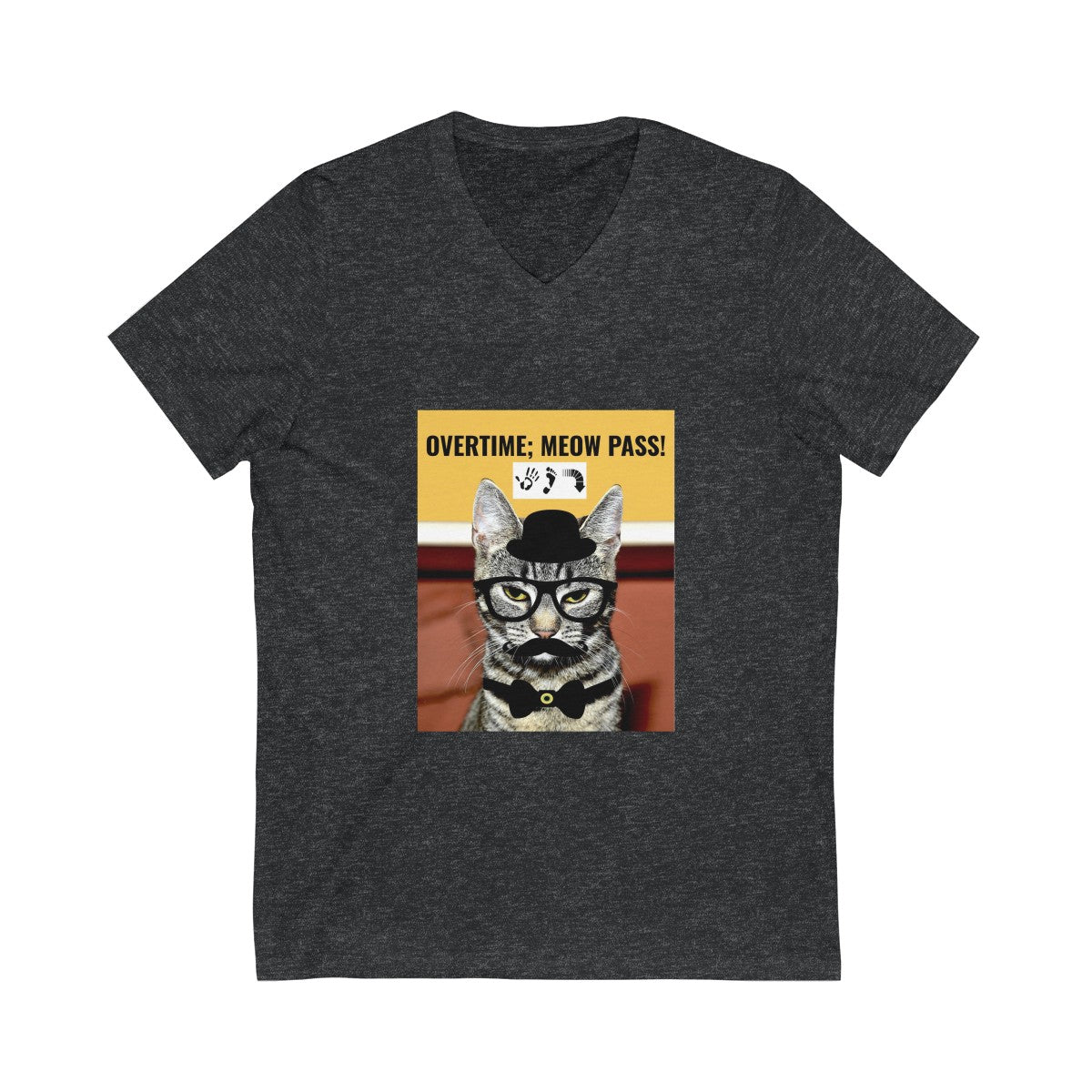 Five Toes Down Meow Pass Unisex V-Neck Tee