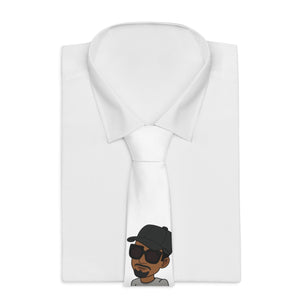 Five Toes Down Henry the Amputee Necktie white