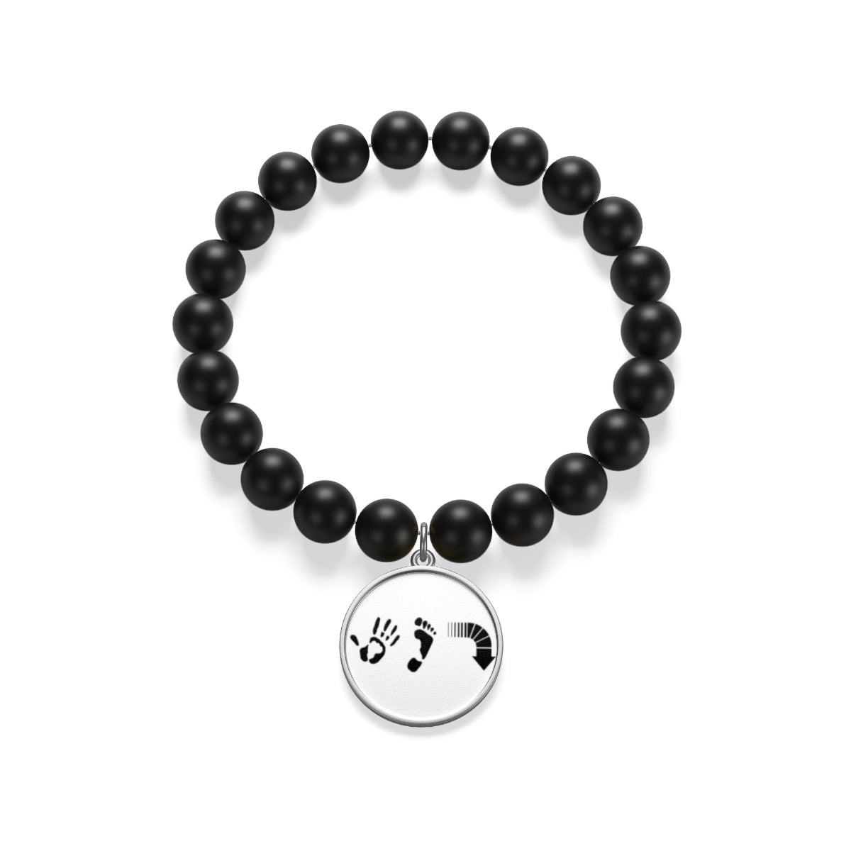 Five Toes Down Matte Onyx Bracelet