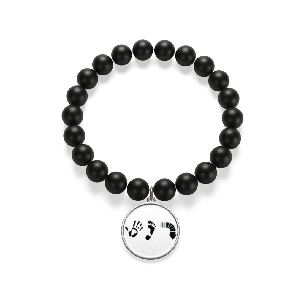 Five Toes Down Matte Onyx Bracelet