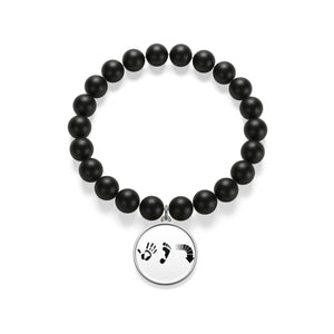 Five Toes Down Matte Onyx Bracelet