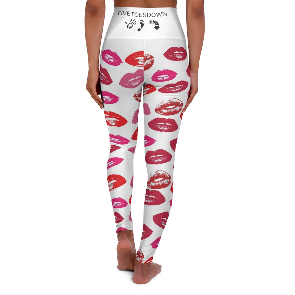 Five Toes Down Kisses High Waisted Yoga Leggings