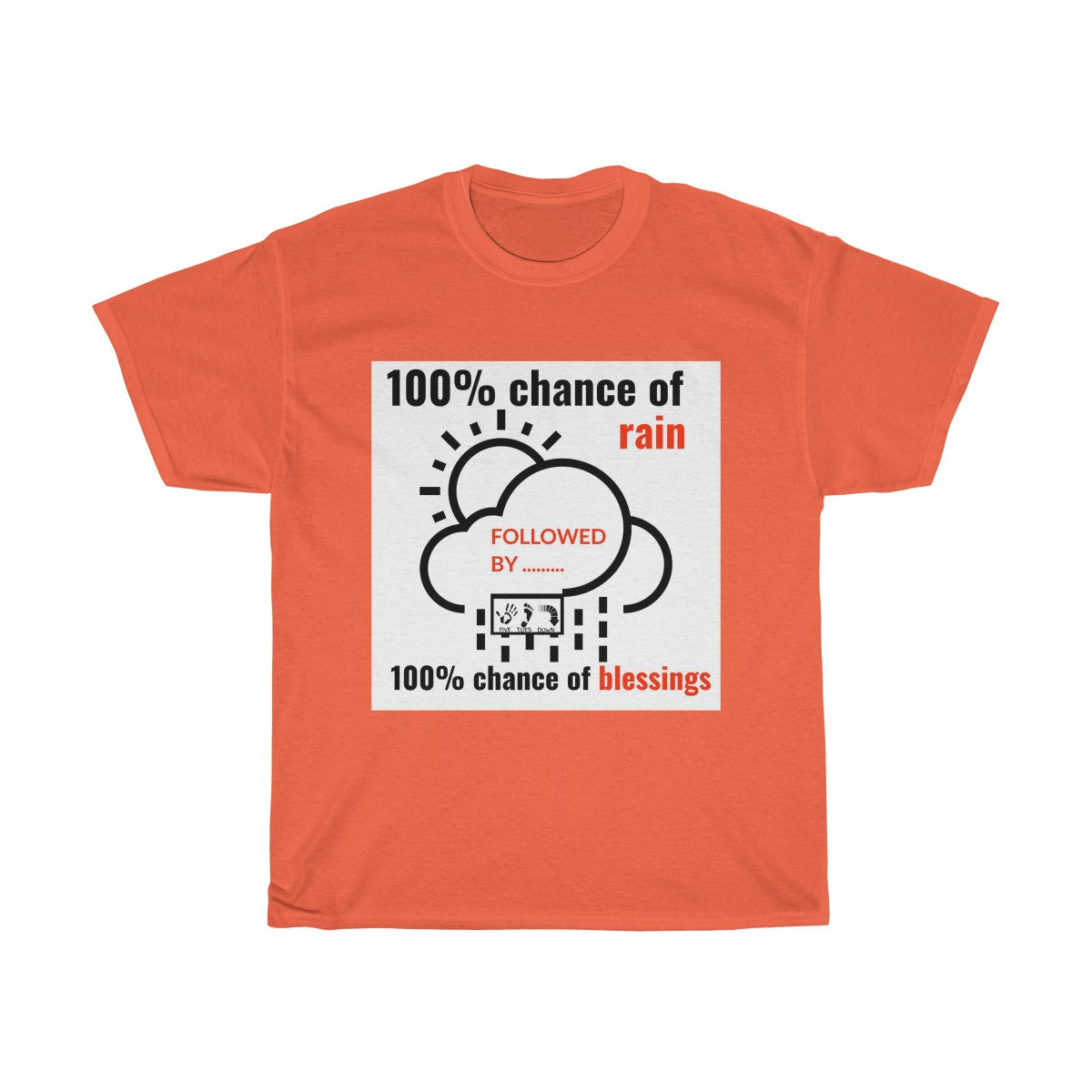 Five Toes Down Chance of Rain Unisex Tee