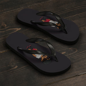 Five Toes Down Henry Blk Unisex Flip-Flops