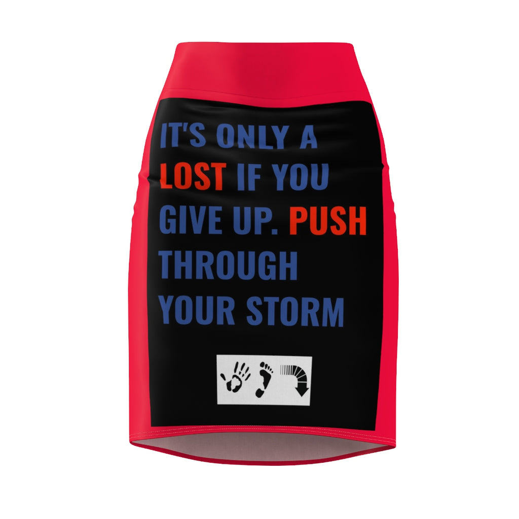 Five Toes Down Push Through Women's Pencil Skirt