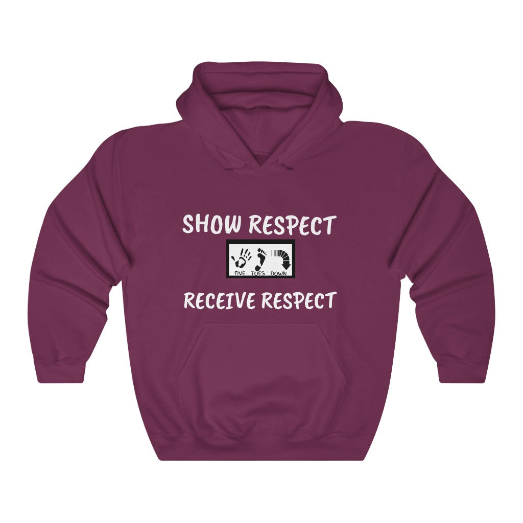 Five Toes Down Show Respect Unisex Heavy Blend Hooded Sweatshirt