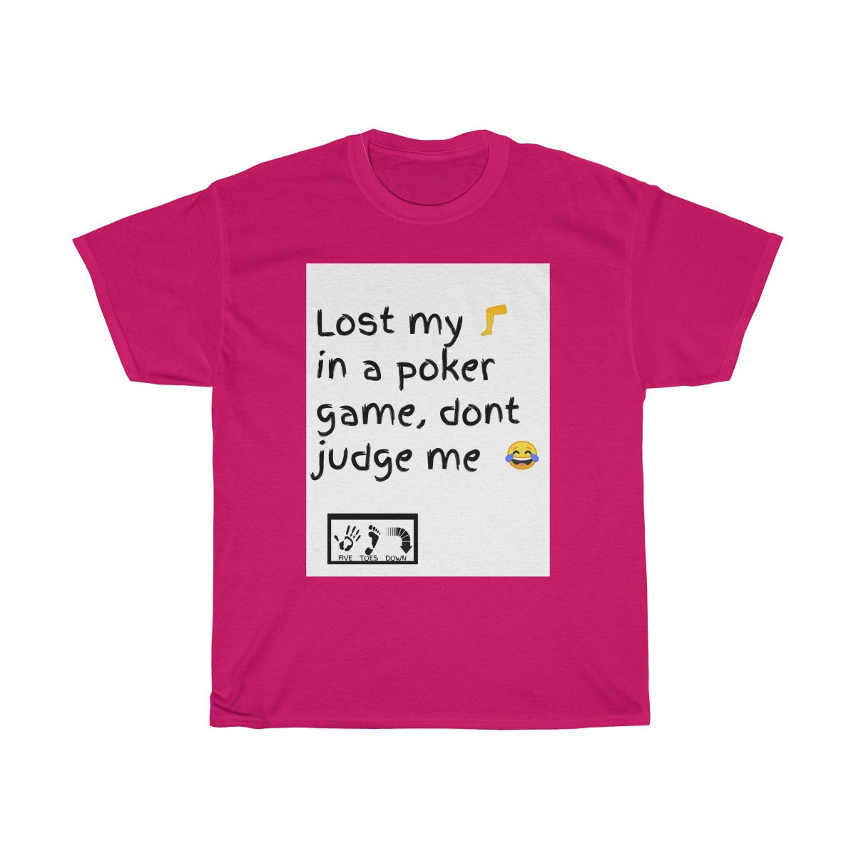 Five Toes Down Poker Game Unisex Tee