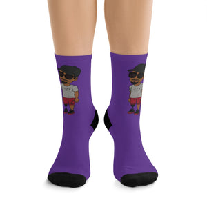 Five Toes Down Henry The Amputee Socks purp