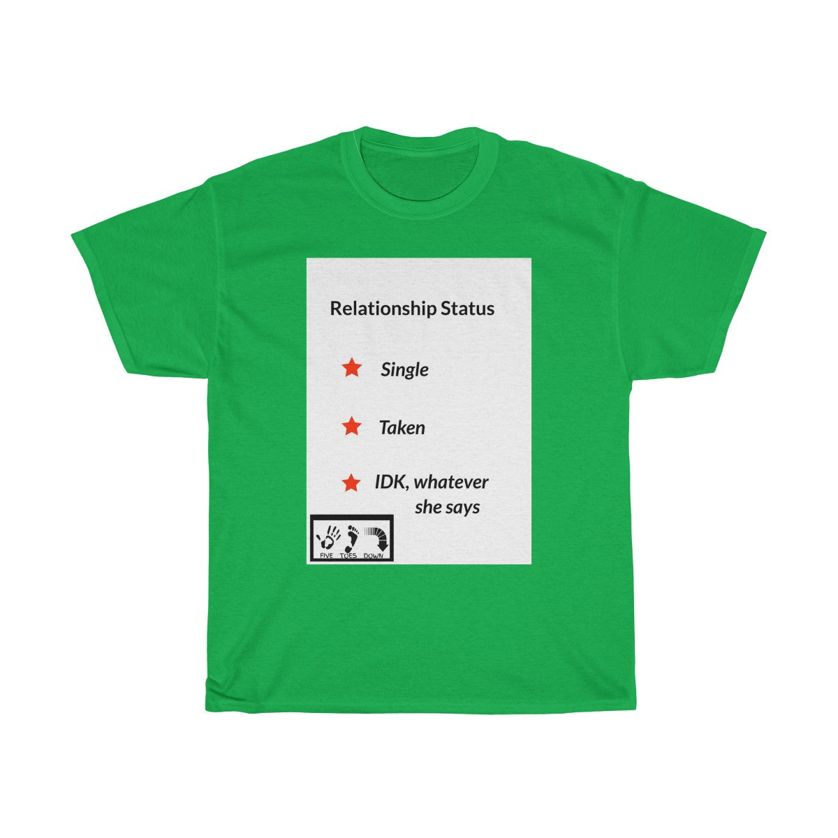 Five Toes Down Relationship Status Unisex Tee