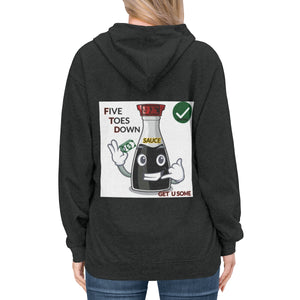 Five Toes Down Sauce Unisex Lightweight Hoodie(Back)