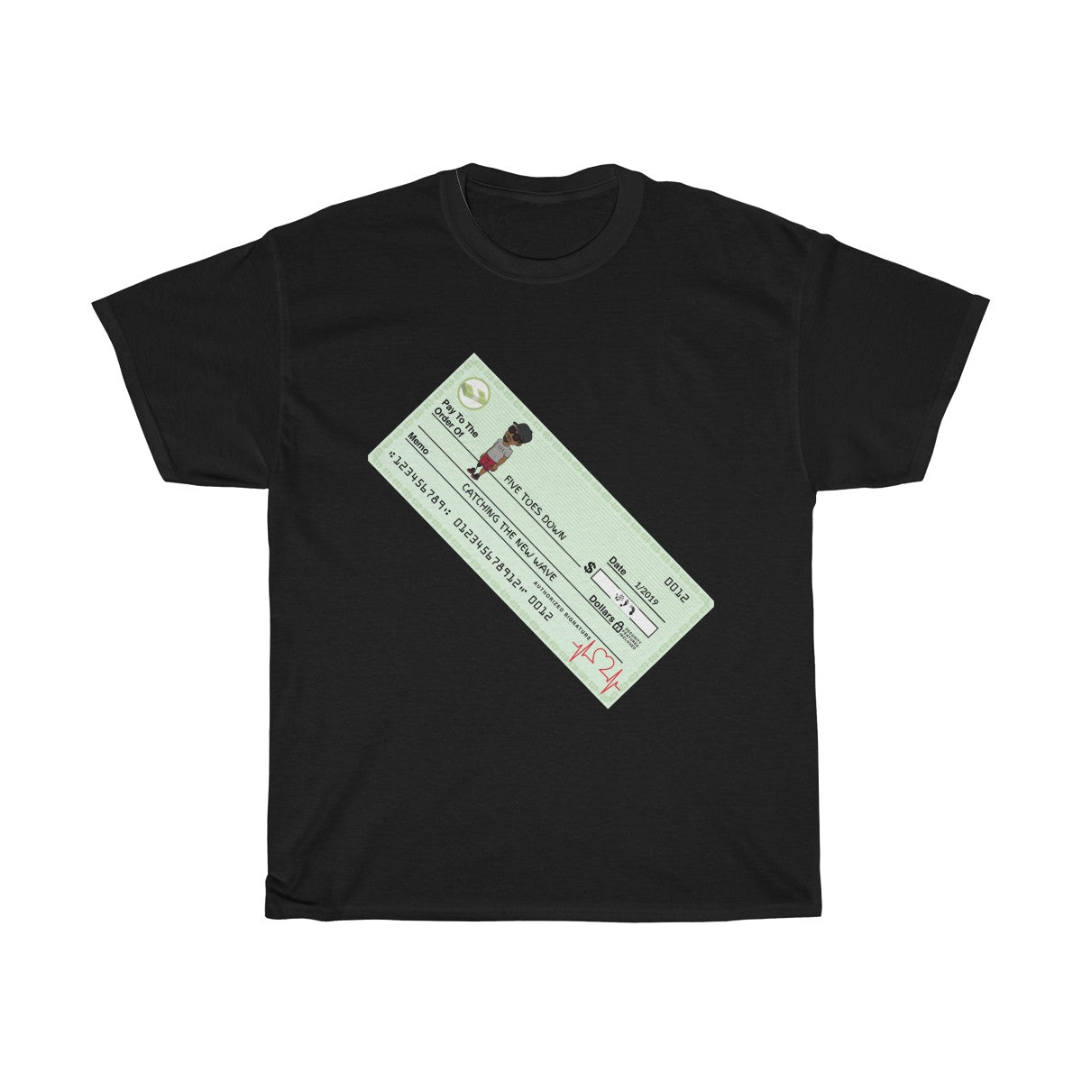 Five Toes Down Check Unisex Tee
