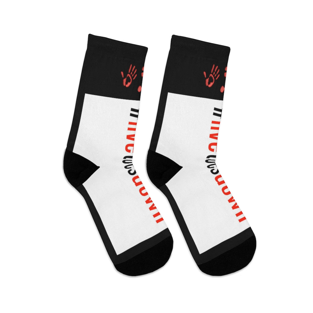 Five Toes Down Hashtag Socks Blk
