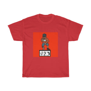 Five Toes Down Pose Red Background Unisex Tee