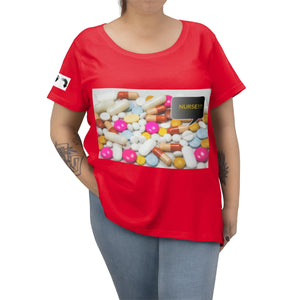 Five Toes Down Nurse Women's Curvy Tee