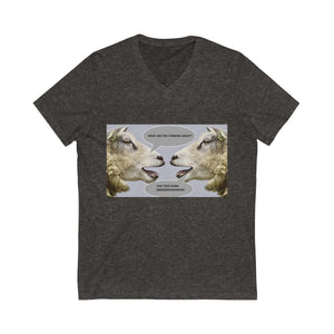 Five Toes Down Goat Thoughts Unisex V-Neck Tee