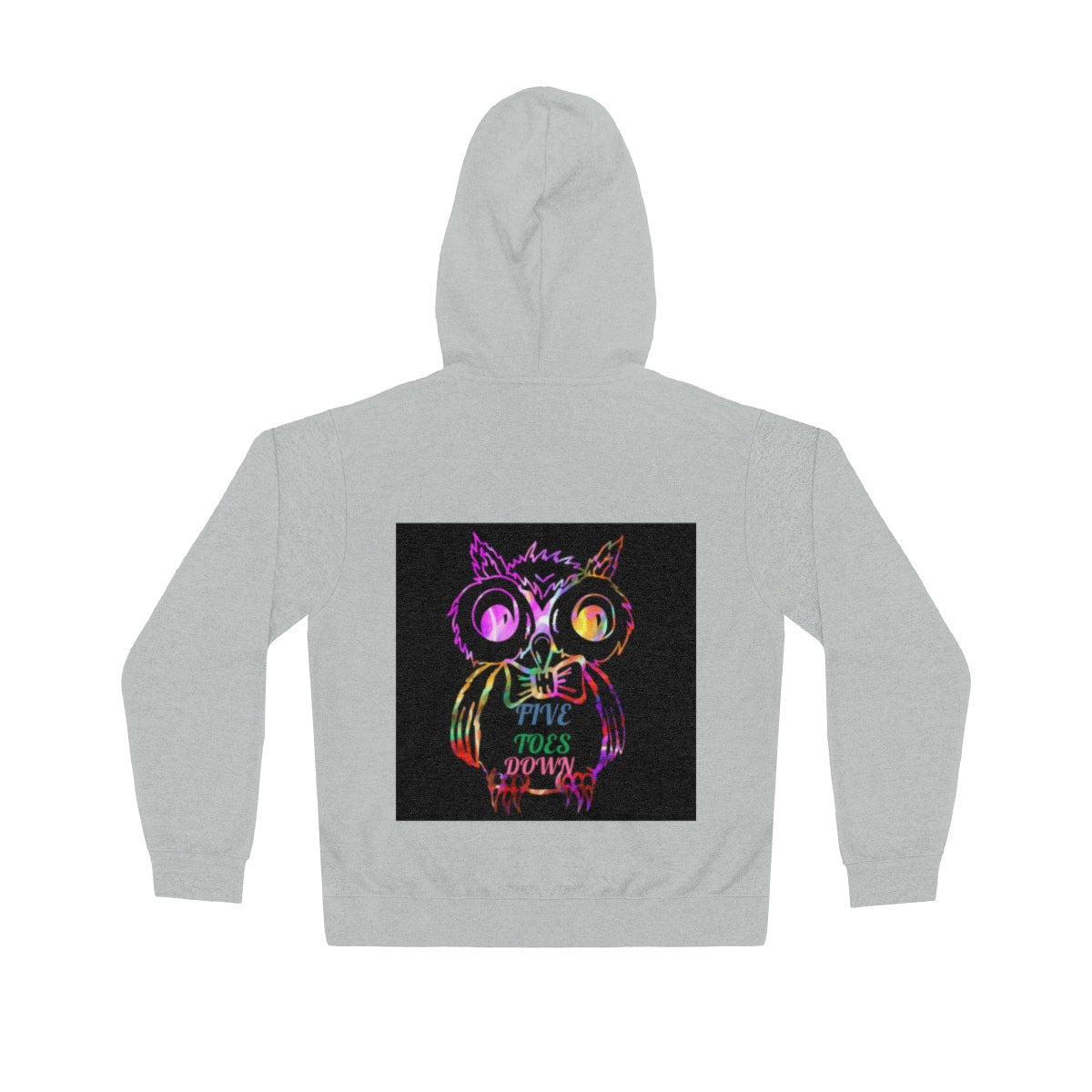 Five Toes Down Owl Unisex Lightweight Hoodie(Back)