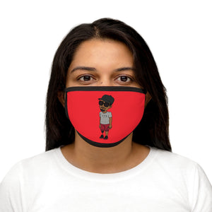 Five Toes Down Henry the Amputee Mixed-Fabric Face Mask Red