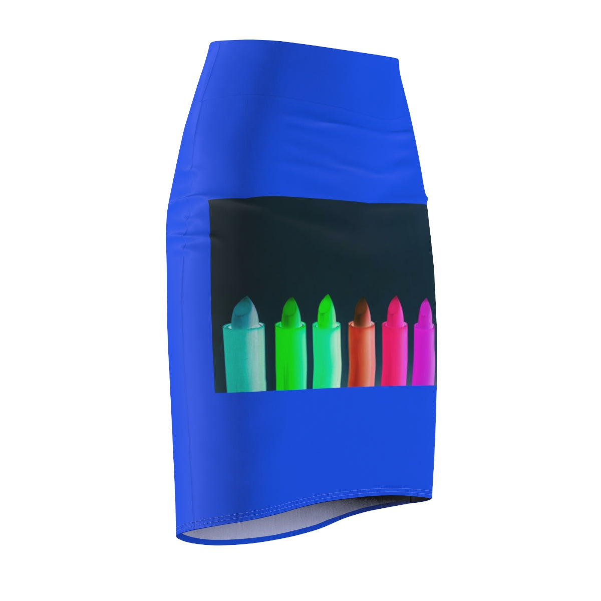 Five Toes Down Lipstick Women's Pencil Skirt