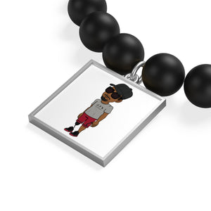 Five Toes Down Henry Matte Onyx Bracelet