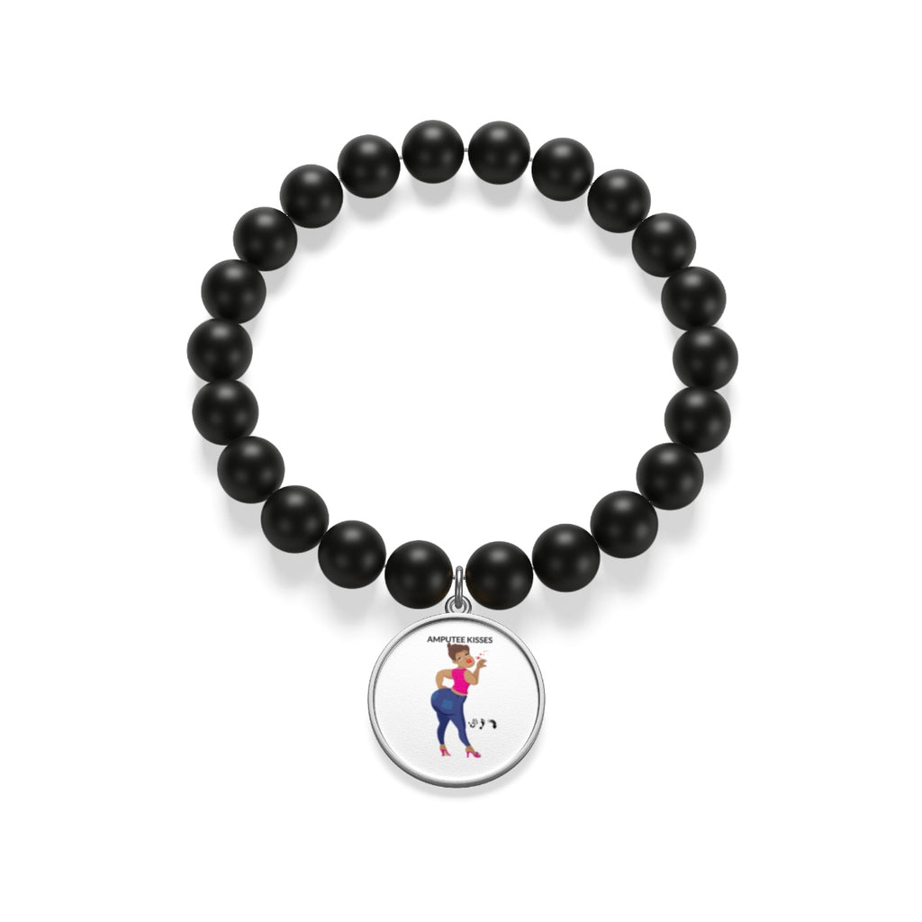 Five Toes Down Amp Kisses Matte Onyx Bracelet